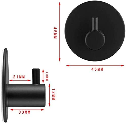 Danoz Bathrooms - 4 Pack Stainless Steel self-Adhesive Wall Hook for Bathroom and Kitchen