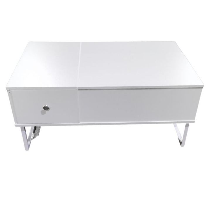 Danoz Direct - Lift Up White Coffee Table With Storage - Super Deal