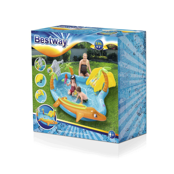 Danoz Pools 🏊 Bestway 273L Inflatable Sea Life Water Fun Park Pool with Slide - 2.8m x 87cm