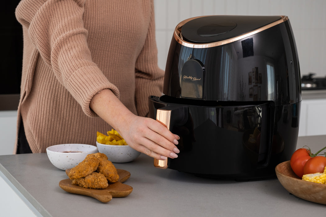 Danoz Direct 🎯Kitchen Smart - 7.1L Digital Air Fryer Kitchen Appliances (Black/Rose Gold) - Incl. Delivery