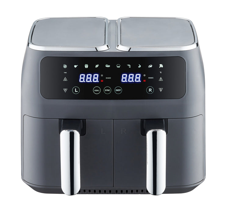 Danoz Direct 🎯Kitchen Smart - 8L Dual Zone Digital Air Fryer with 200C, 10 Cooking Programs