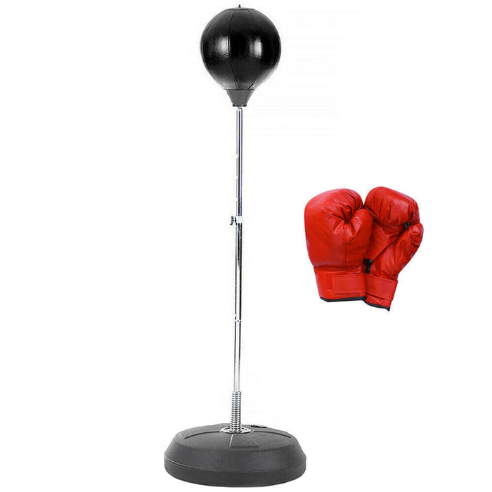 Danoz Fitness - Free-Standing Boxing Set: PU Punching Ball & Boxing Gloves - Free Postage