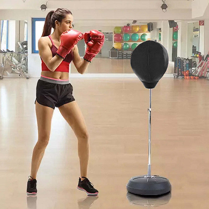 Danoz Fitness - Free-Standing Boxing Set: PU Punching Ball & Boxing Gloves - Free Postage