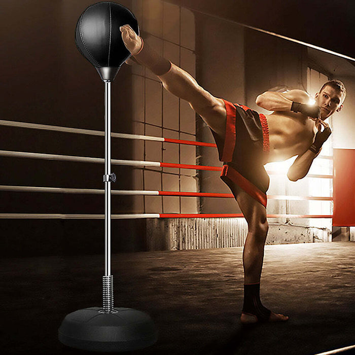 Danoz Fitness - Free-Standing Boxing Set: PU Punching Ball & Boxing Gloves - Free Postage