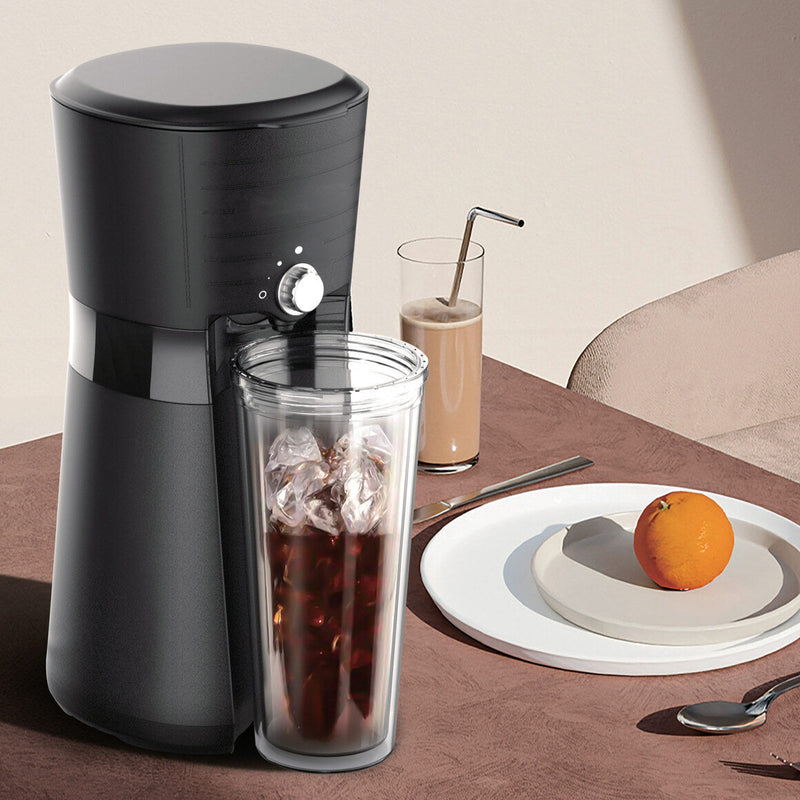 Danoz Appliances - Digital Iced Coffee Maker w/ 10oz, Reusable Cup & Straw Included