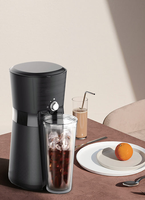 Danoz Direct - Digital Iced Coffee Maker w/ 10oz, Reusable Cup & Straw Included