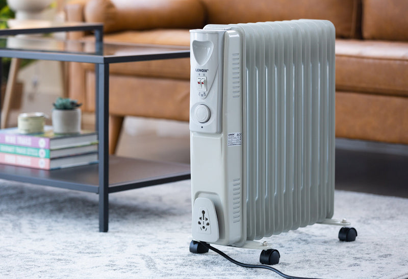Danoz HeatingSmart - 11-Fin Oil Column Heater 2400W w/ 3 Heat Settings & Wheels - Super Deals!
