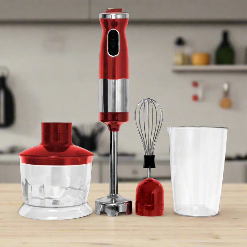Danoz Kitchen - Electric Stick/ Hand Blender & Mixer (Red) 700ml Capacity