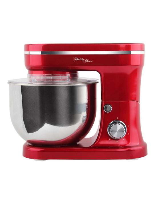 Danoz Kitchen 🧑‍🍳🥘 1200W Mix Master 5L Kitchen Stand (Red) w/ Bowl/ Whisk/ Beater.