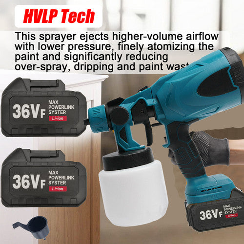 Danoz ToolSmart - Cordless High Pressure Airless Spray Gun Paint Sprayer - including 2 Batteries