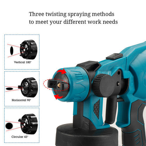 Danoz ToolSmart - Cordless High Pressure Airless Spray Gun Paint Sprayer - including 2 Batteries
