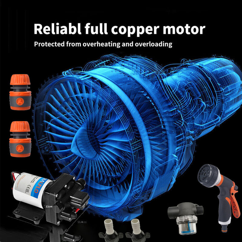 Danoz Camping ⛺ 12V SEALFLO Water Pump High Pressure Self-priming rv Camping Boat 70PSI 11.3L/M