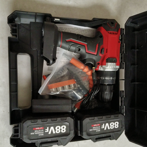 Danoz ToolSmart - Cordless Drill w/2 Battery Heavy Duty Impact Driver Kit Brushless Hammer Set