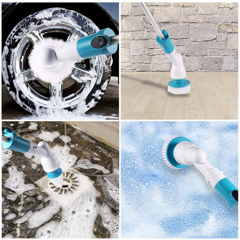 Danoz TurboScrub - Experience effortless cleaning with this advanced USB rechargeable cordless spin scrubber. Engineered with powerful turbo-spin technology