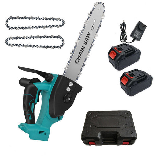 Danoz ToolSmart 12" Brushless Cordless Electric Chainsaw 🪥 | 2 Batteries & 2 Chains Included | 8000RPM | Tool-Free Chain Tension | Makita 18V Compatible | Lightweight & Ergonomic!