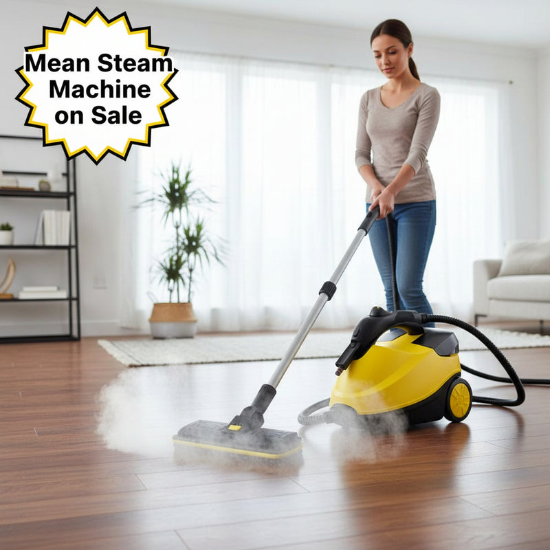 Experience the power of Danoz Direct 18-IN-1 Steam Cleaner! This high pressure steamer effortlessly cleans floors, and any surfaces