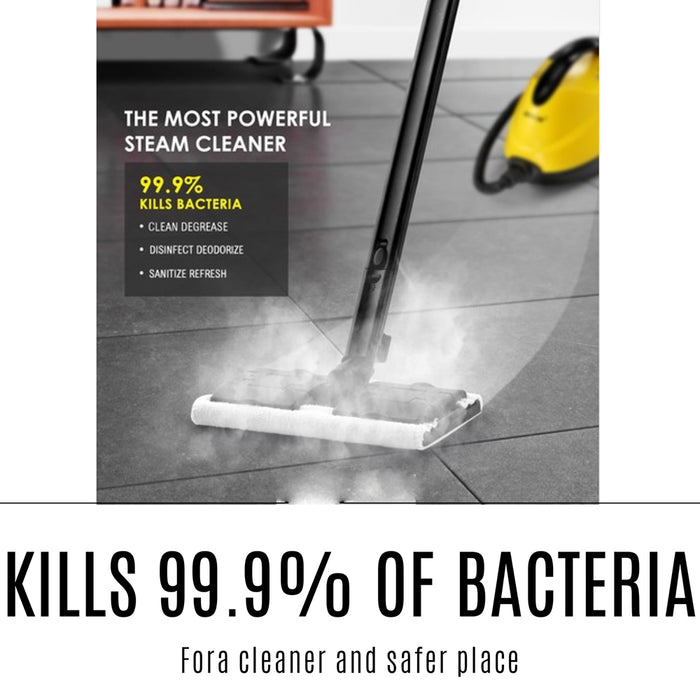 Experience the power of Danoz Direct 18-IN-1 Steam Cleaner! This high pressure steamer effortlessly cleans floors, and any surfaces