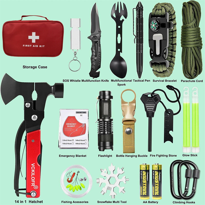 Danoz Direct - 32 In 1 Emergency Survival Equipment Kit Camping SOS Tool Sports Tactical Hiking