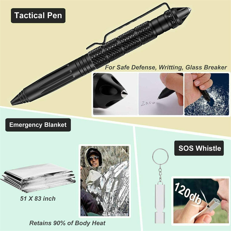 Danoz Direct - 32 In 1 Emergency Survival Equipment Kit Camping SOS Tool Sports Tactical Hiking