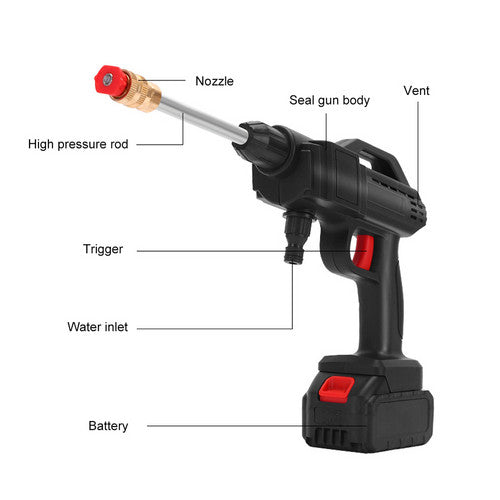 💧 Danoz WashSmart | Cordless Electric Pressure Washer | 30 Bar | 10000mAh | 2x Battery | 5m Hose | Foam Kettle | Self-Priming | Cars, Bikes & More! Free Postage!