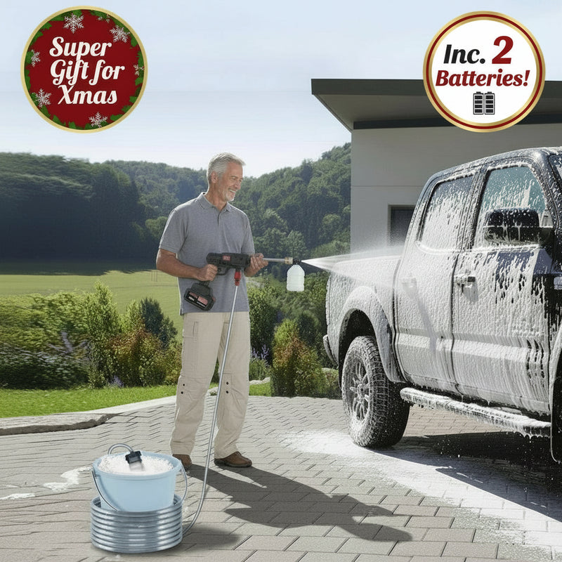 Ultimate convenience and power with Danoz Direct Jet WaterBlast - 88V Cordless Electric High Pressure Washer! Incl. 2 Batteries.