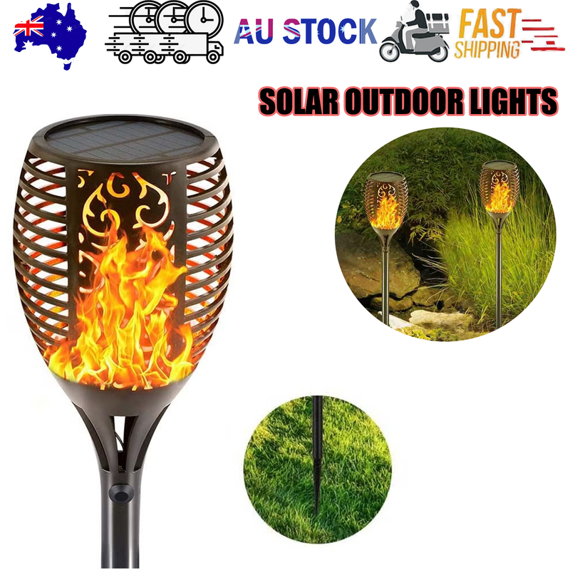 Danoz Direct - Solar Outdoor Lights Decorative Torch Light Garden Path Decoration LED Camping Ornaments