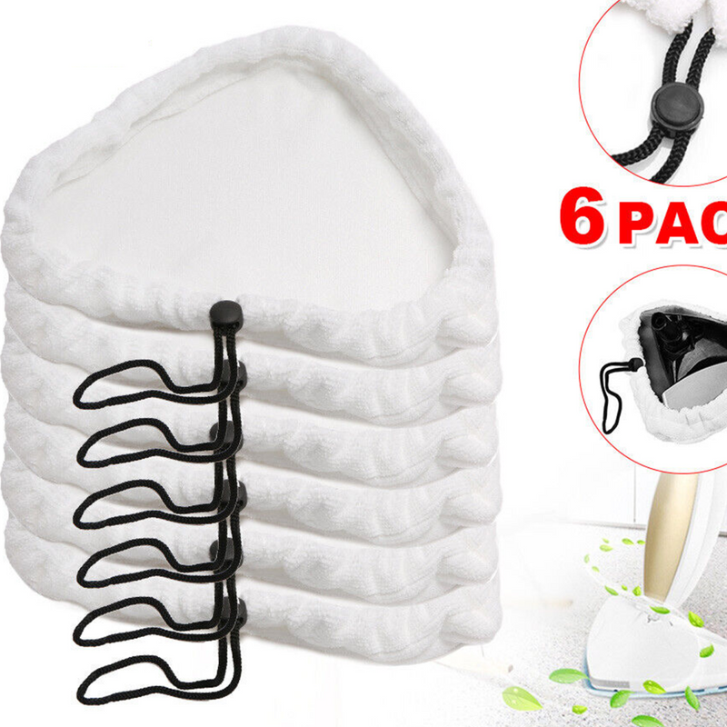 6 x Replacement  Pads for Steam Mops, Reusable Washable Cloths Microfiber