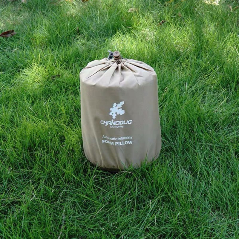 Danoz Direct - Self Inflating Camping Pillow with Ergonomic 3D Support - Gold