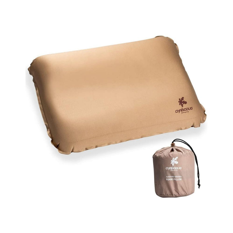 Danoz Direct - Self Inflating Camping Pillow with Ergonomic 3D Support - Gold