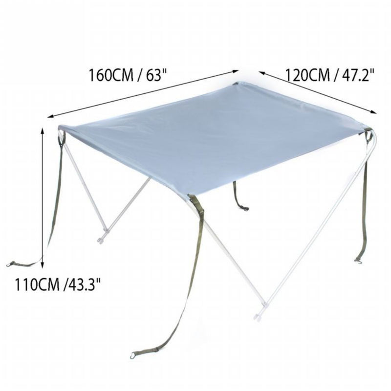 Danoz Outdoors - White Boat Foldable Anti-UV Tent Sunshade Awning Bimini Top Canopy Cover - Incl. Delivery
