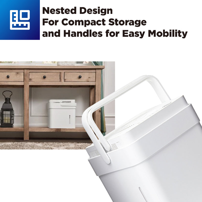 Danoz Direct - Midea Cube dehumidifier with smart wi-fi, 12L tank for up to 20L per day dehumidification MDDM20