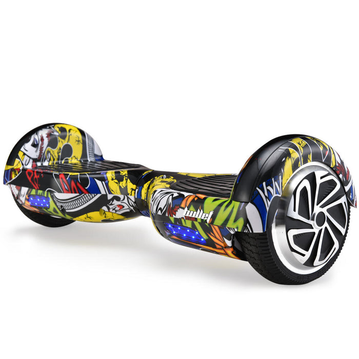 Danoz Sports - BULLET Electric Hoverboard Scooter 6.5 Inch Wheels, Colour LED Lighting, Carry Bag, Gen III Hiphop design - Incl. Delivery