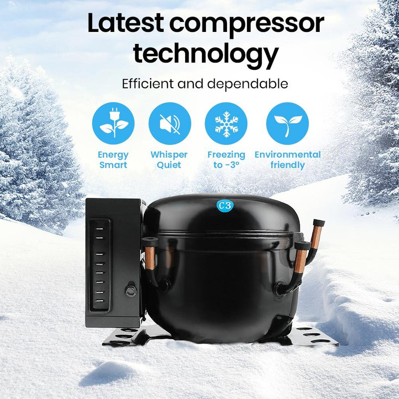 Danoz Direct - GECKO 95L Portable Upright Fridge Freezer Camping Caravans Bar Fridges Refrigerator 12V/24V/240V