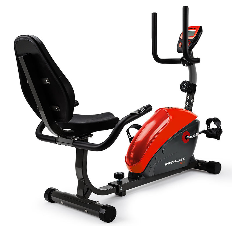 Danoz Direct - Proflex Magnetic Recumbent Exercise Bike Fitness Cycle Trainer with LCD Display