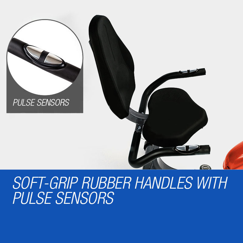 Danoz Direct - Proflex Magnetic Recumbent Exercise Bike Fitness Cycle Trainer with LCD Display