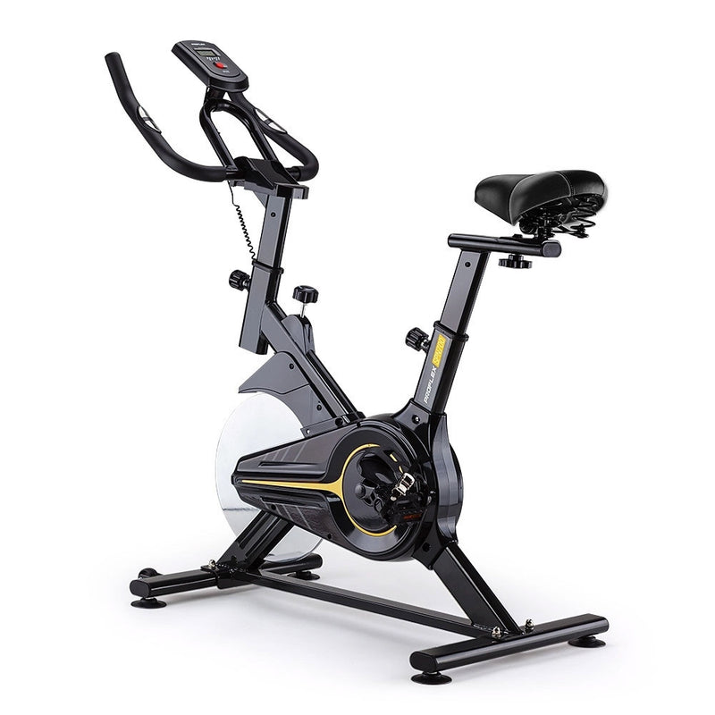 Danoz Direct - PROFLEX Commercial Spin Bike Flywheel Exercise Fitness Home Gym Yellow