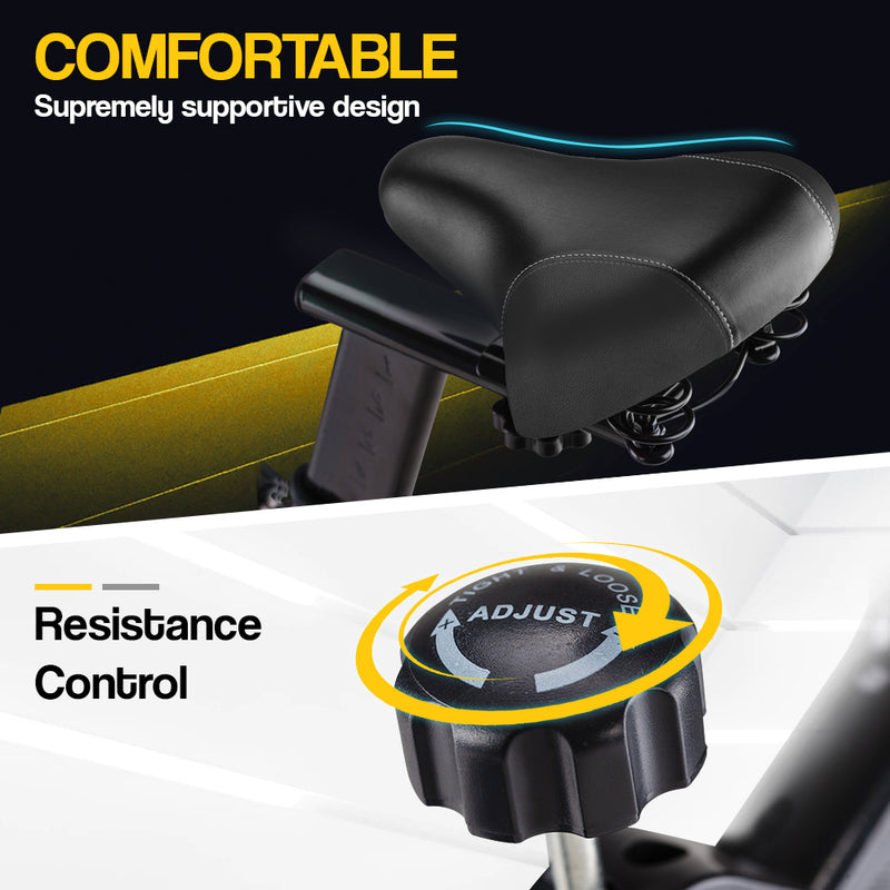 Danoz Direct - PROFLEX Commercial Spin Bike Flywheel Exercise Fitness Home Gym Yellow