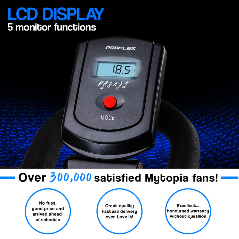 Danoz Direct - PROFLEX Spin Bike - Flywheel Commercial Gym Exercise Home Workout Grey