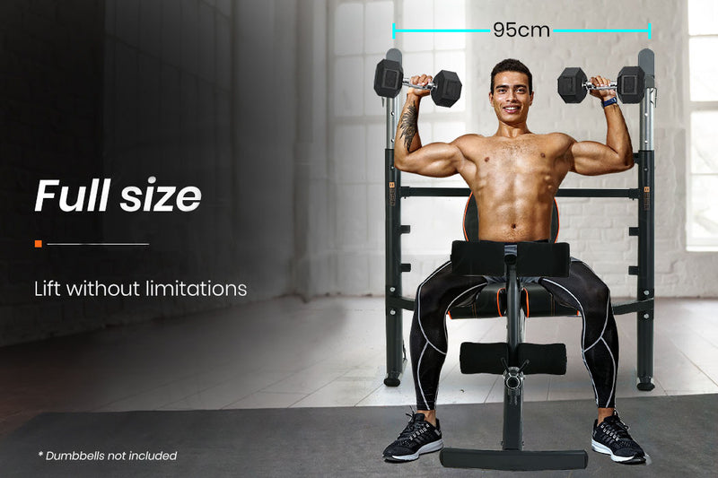 Danoz Direct - PROFLEX Weight Bench Workout Gym Press Adjustable Home Lifting Fitness Incline