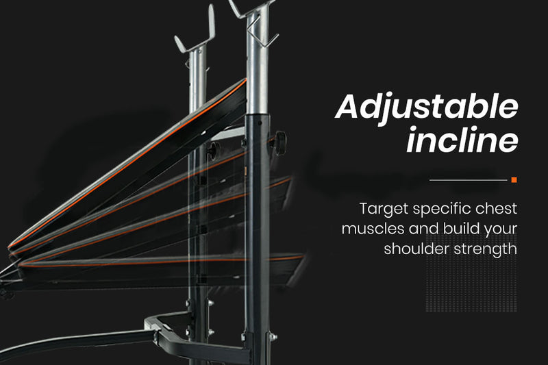 Danoz Direct - PROFLEX Weight Bench Workout Gym Press Adjustable Home Lifting Fitness Incline