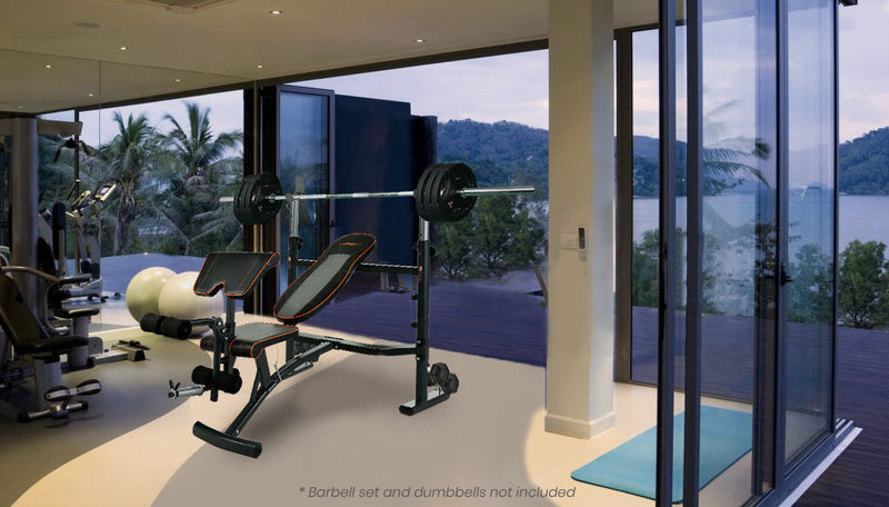 Danoz Direct - PROFLEX Weight Bench Workout Gym Press Adjustable Home Lifting Fitness Incline