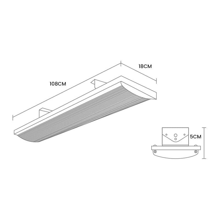 Bring warmth and comfort to your outdoor spaces with Danoz Direct's BIO 2400W Outdoor Strip Heater. Easily mount it on walls or ceilings