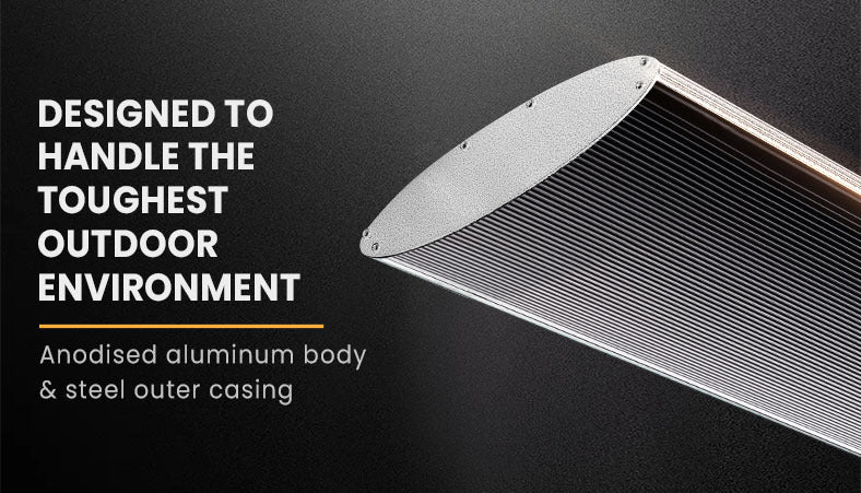 Introducing Danoz Direct's BIO Electric Outdoor Strip Heater - the ultimate luxury addition to your patio. With 2 X 2000W radiant panels