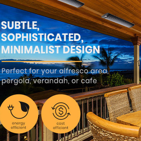 Indulge in luxurious outdoor gatherings with the sleek and efficient Danoz Direct BIO Outdoor Strip Radiant Heater 2400W