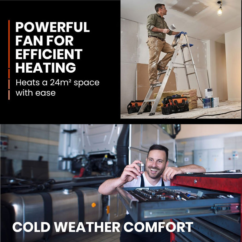 Danoz HeatingSmart - Unimac 2kW Industrial Fan Heater 🔥🏭 | Workshop & Garage Powerhouse