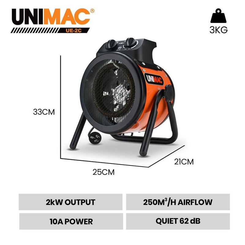 Danoz HeatingSmart - Unimac 2kW Industrial Fan Heater 🔥🏭 | Workshop & Garage Powerhouse