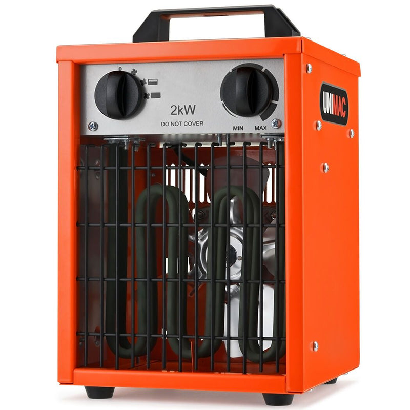 Danoz HeatingSmart 🔥 Unimac 2kW Industrial Fan Heater | Compact Box Design for Workshop & Garage