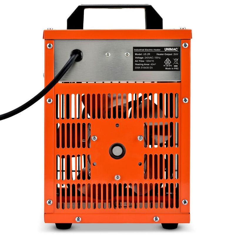 Danoz HeatingSmart 🔥 Unimac 2kW Industrial Fan Heater | Compact Box Design for Workshop & Garage
