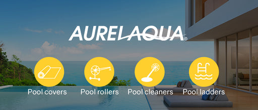AURELAQUA Pool Cover 400 Micron 7x4m Solar Blanket Swimming Thermal Blue Silver