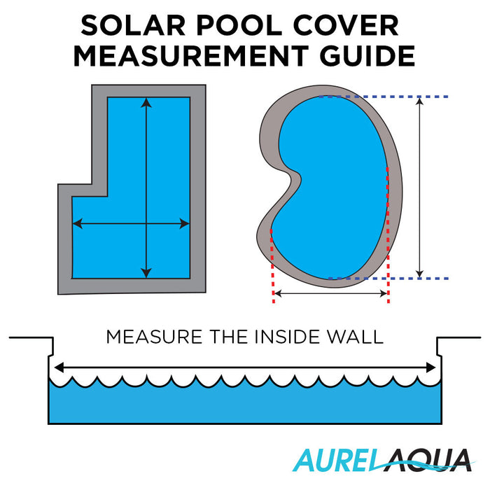 Danoz Pools 🏊 AURELAQUA Solar Swimming Pool Cover 400 Micron Heater Bubble Blanket 9.5x5m